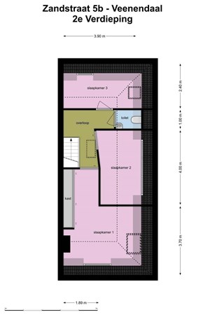 Floorplan - Zandstraat 5BIS, 3901 CH Veenendaal